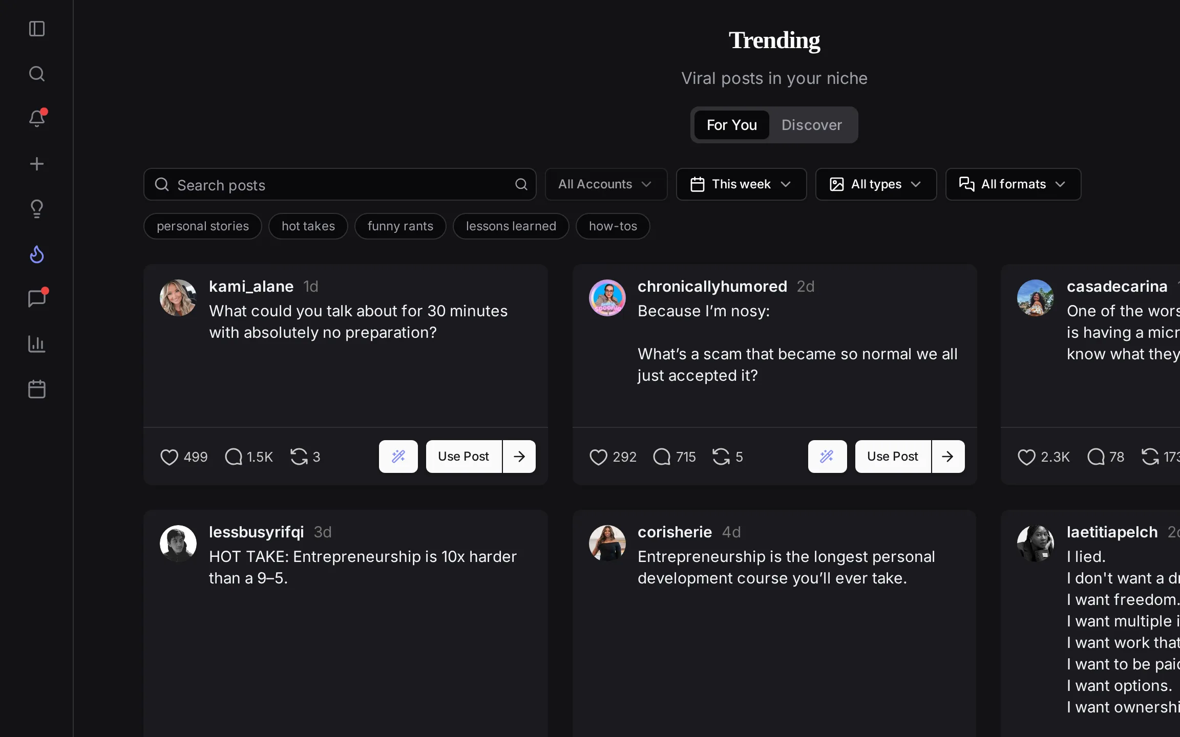 ElvenFlow trending view feeding the Threads scheduling queue