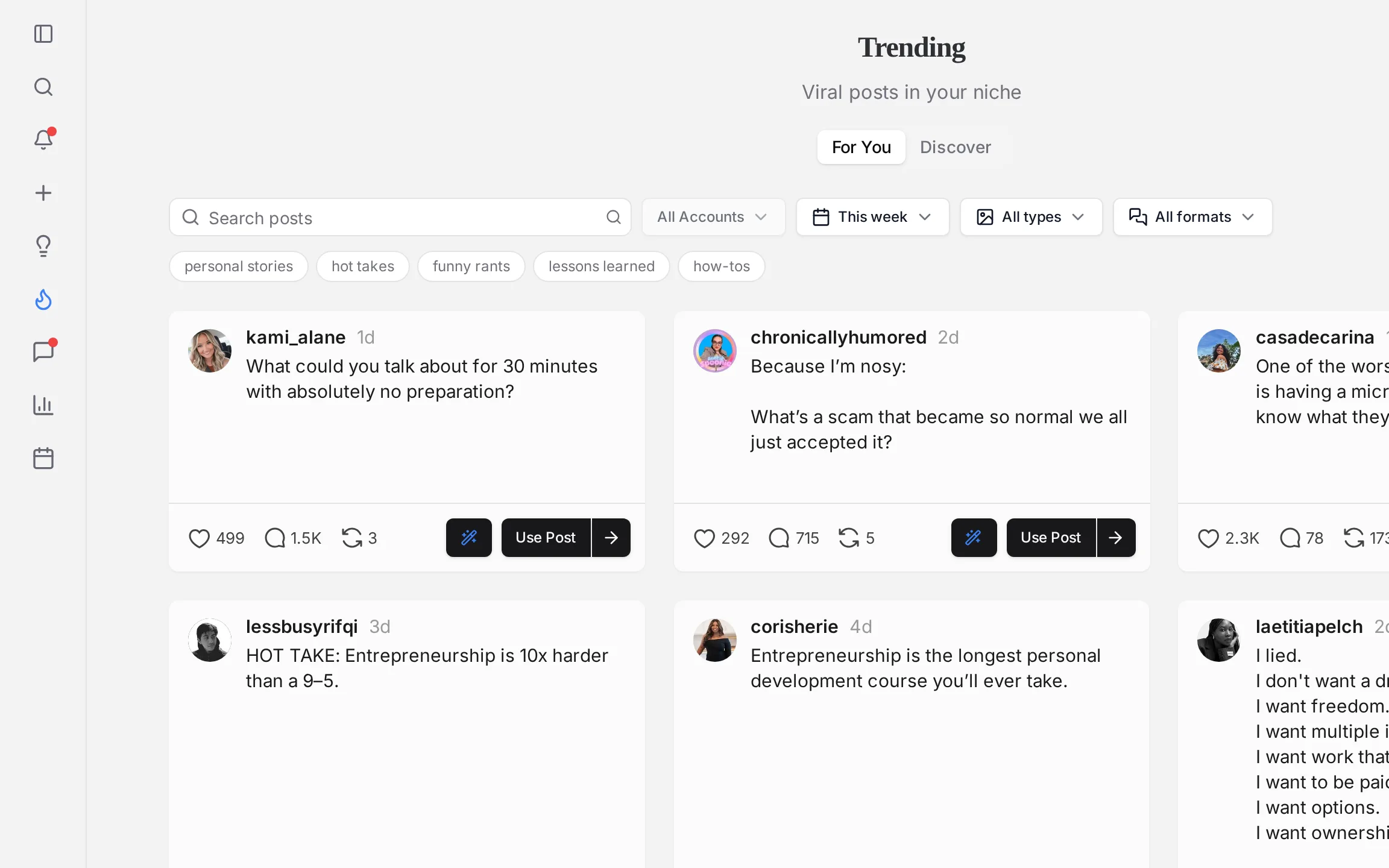 ElvenFlow trending view feeding the Threads scheduling queue